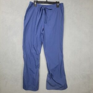 Cherokee Workwear Scrub Pants Womens Medium Navy Blue Medical Flared Drawstring